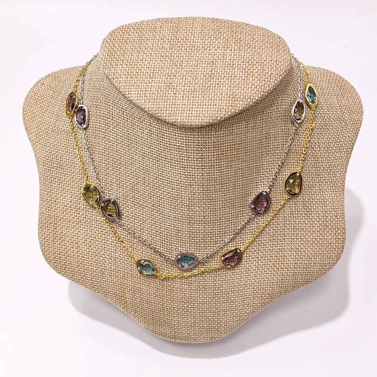 

Statement Irregular Teardrop-S Colored Crystal necklace for Women
