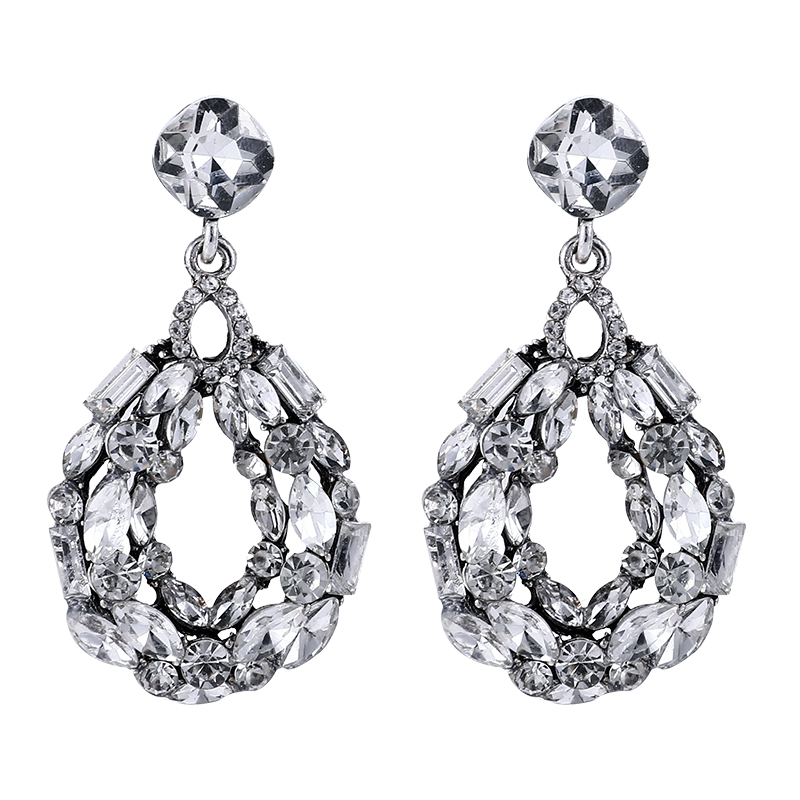 

New Fashion Women Earrings Shining Water Drop Earring Bohemia Long Wedding Party Jewelry Hair Accessories