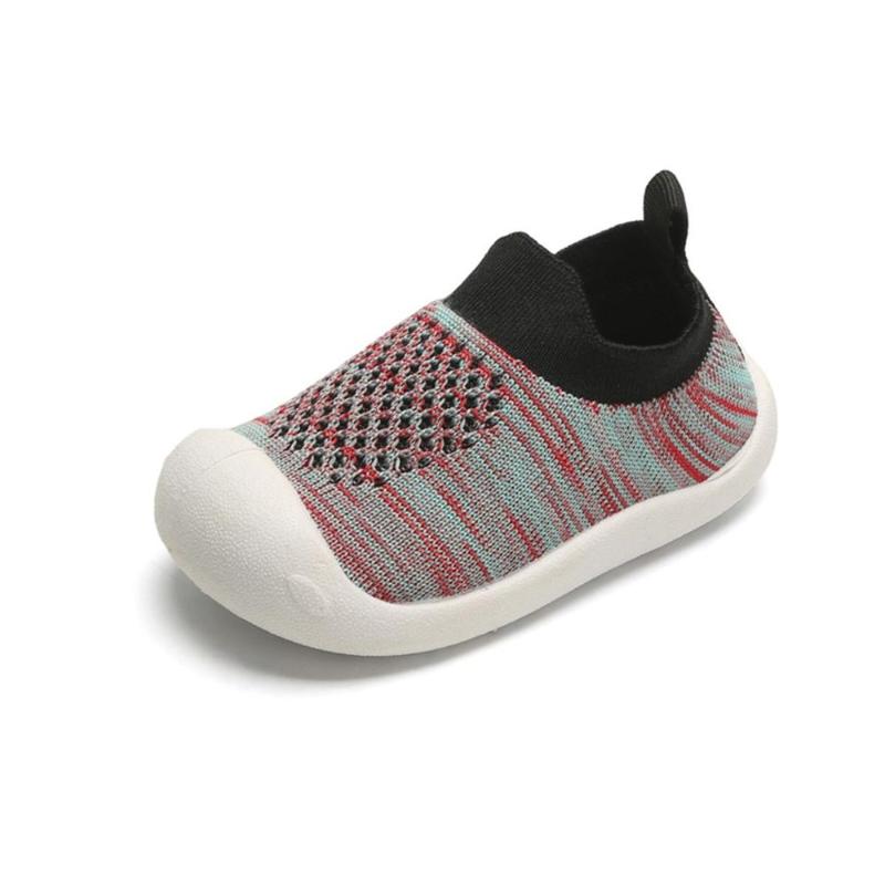

Newborn baby shoes 2020 Fashion Toddler Infant Kids Baby Girls and Boys Striped Mesh Sport Run Sneakers Cute Casual Shoes, Black