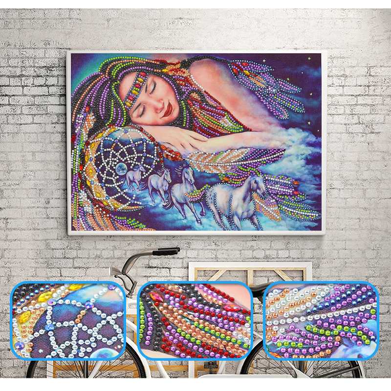 

Special shape diamond diamond painting character crafts 3d mosaic DIY embroidery picture of rhinestone