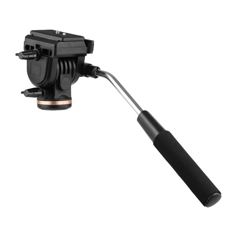 

Camera Video Fluid Drag Pan Head Damping Tripod Head with 1/4 Inch Quick Release Plates for Nikon Canon Sony Cameras Camcorders