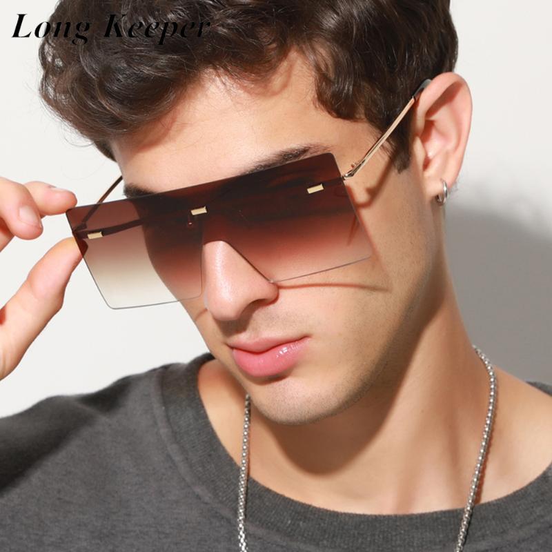 

Sunglasses Luxury Oversized Square Women Men 2021 Fashion Flat Top One Piece Sun Glasses Retro Big Frame For Male Oculos