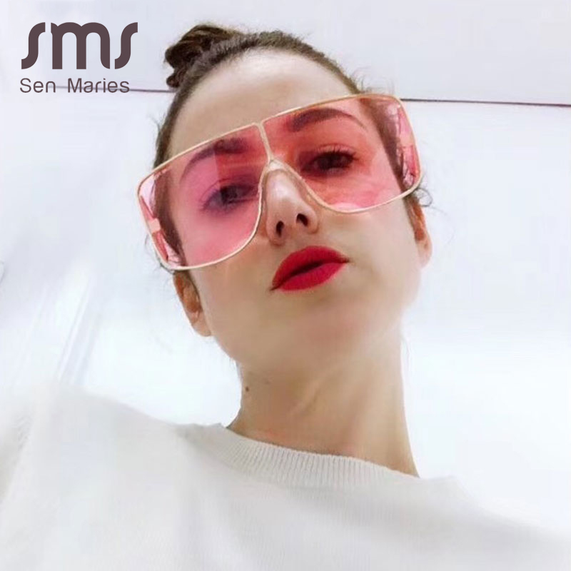 

Oversized Fashion Men Square Sunglasses Women 2020 New Brand Metal Goggle Female Male Sun Glasses Shades UV400 Vintage Oculos