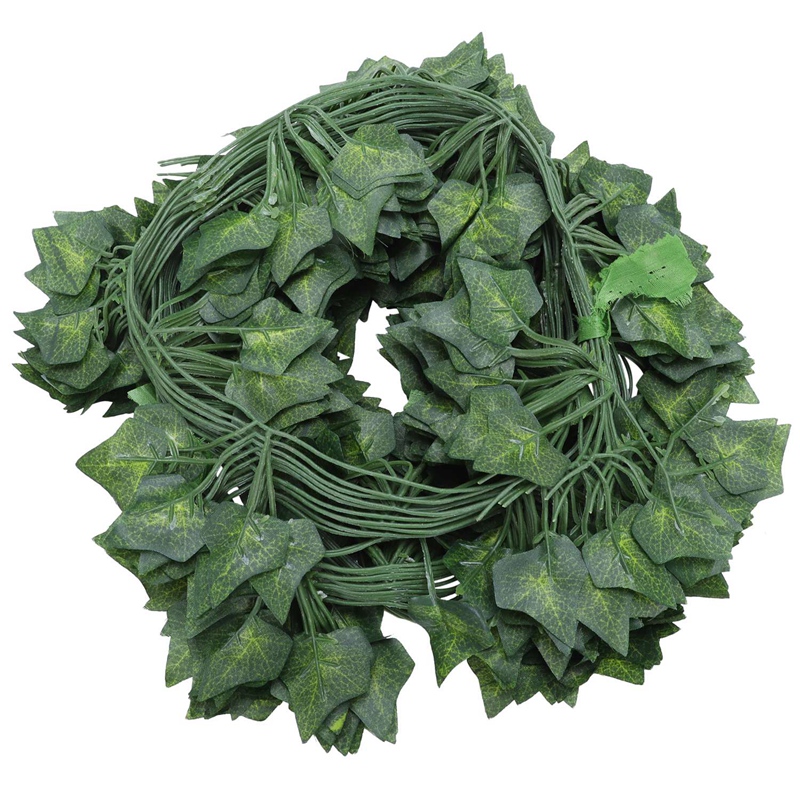 

12 x artificial plants of vine false flowers ivy hanging garland for the wedding party Home Bar Garden Wall decoration Outdoor I, Green