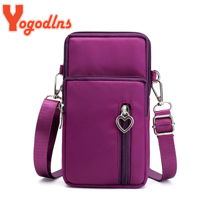 

Yogodlns Crossbody Bags For Women Waterproof Nylon Multifunction Casual Small Bag Mobile Phone Case Crossbody Bag Sports Purse, Black