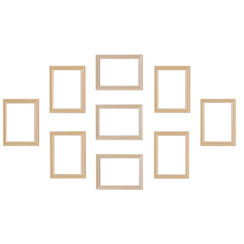 

9 Photo Frame Wall Photo Frame Set 7 Inch Creative Wedding Series Family Picture Wall Decoration