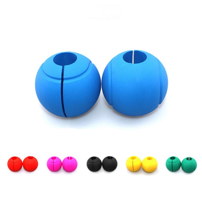 

1 Pair Barbell Grips Round Thick Silicone Dumbbell Adapter Balls For Wrist Bar Muscle Training Ball, Beige