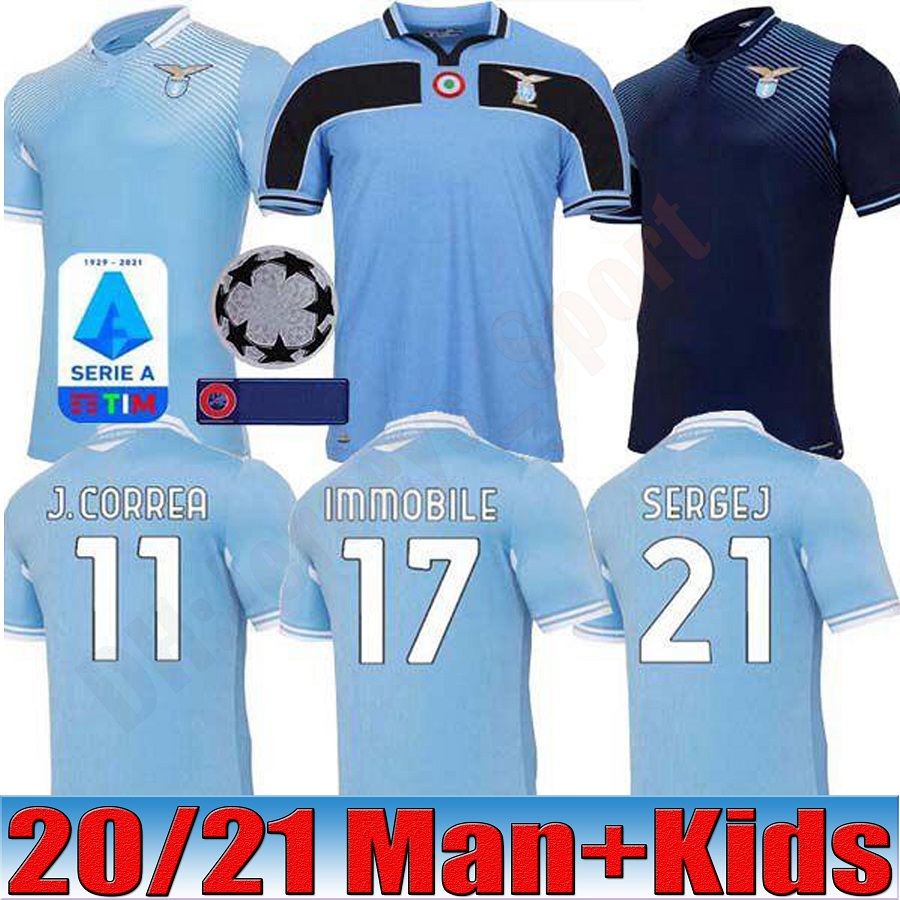 

20 21 Lazio soccer Jerseys 120th Anniversary 2020 2021 maglie IMMOBILE LUIS BASTOS ALBERTO SERGEJ home third men kids kit FOOTBALL SHIRTS, 20/21 away kids