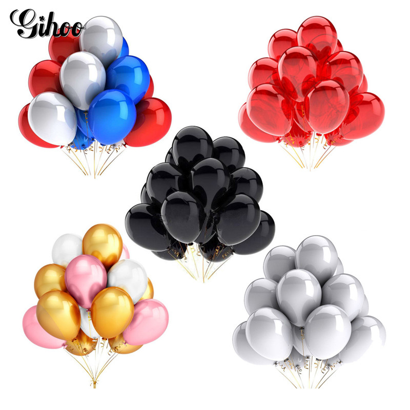 

10/20/30pcs 12inch Gold White Black Pink Latex Balloons Birthday Party Ball Wedding Decoration Air Balloon Kids Baby Shower