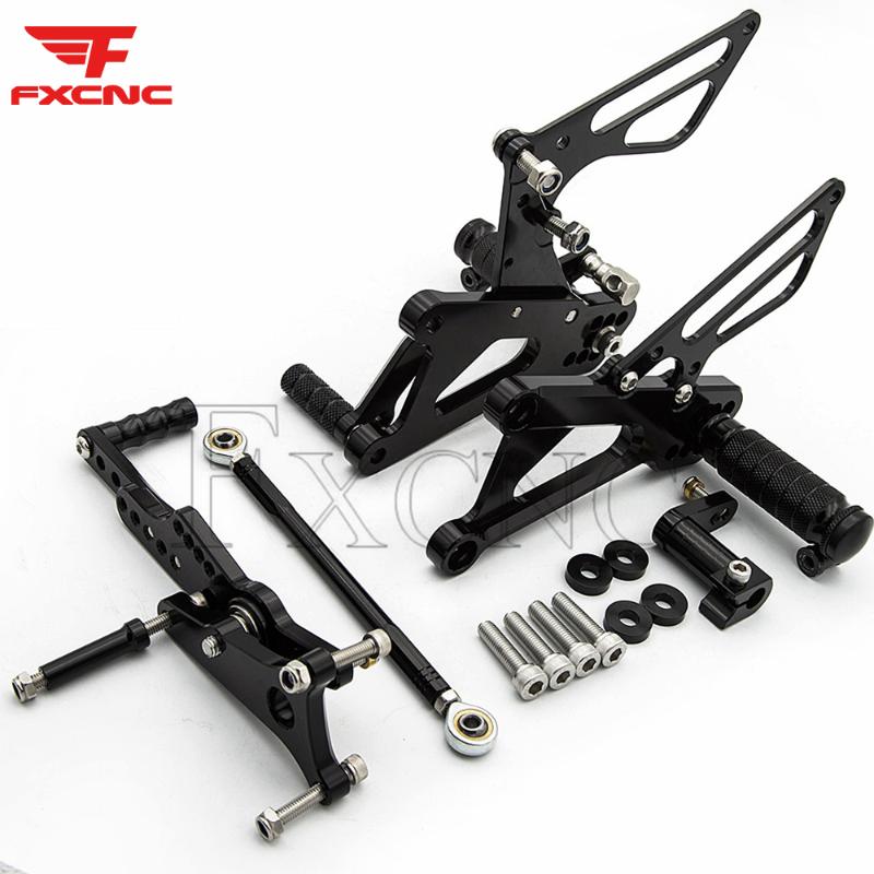 

For DAYTONA 675 2006-2012 Adjustable Aluminum Motorcycle Rearset Footrest Footpeg Rear Set Footrest Foot Peg New