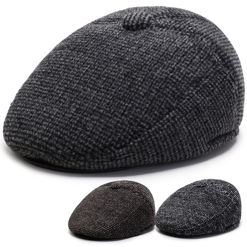 

Dad Big Size Wool Newsboy Caps Winter Felt Octagonal Cap Men Plus Size Berets Outdoors Ivy Hat Berets caps, Coffee