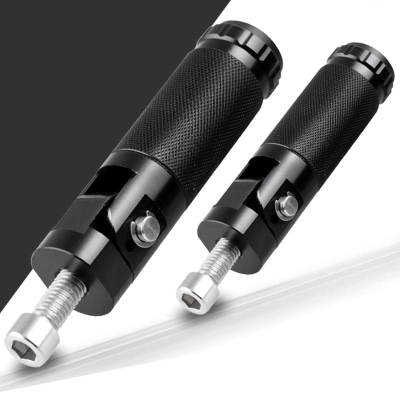 

2pcs Black Sliver CNC Aluminum Universal Motorcycle Motor Bike Folding Footrests Footpegs Foot Rests Pegs Rear Pedals Set Parts