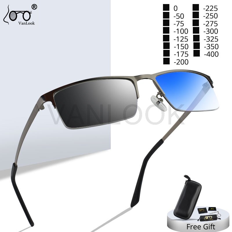 

Photochromic Sunglasses Chameleon Lens Blue Light Blocking Men's Glasses for Computer Gaming Protection 1.56 Resin Lens