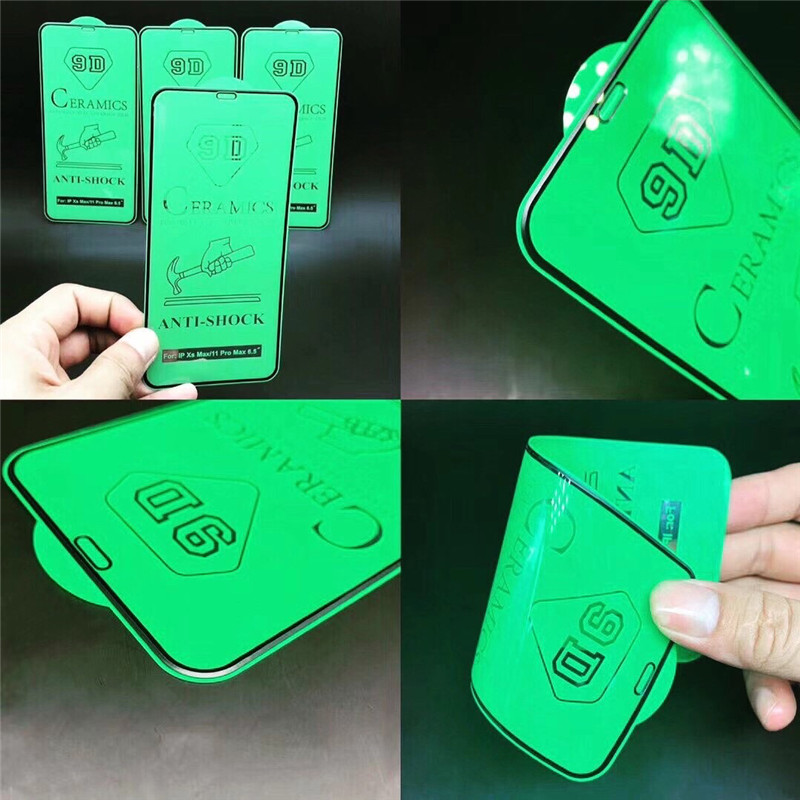 

2020 New 9D Ceramics Film Full Glue Full Cover soft Screen Protector For phone12 Samsung A01 hw Y8S Y5P not retial packing not wipes