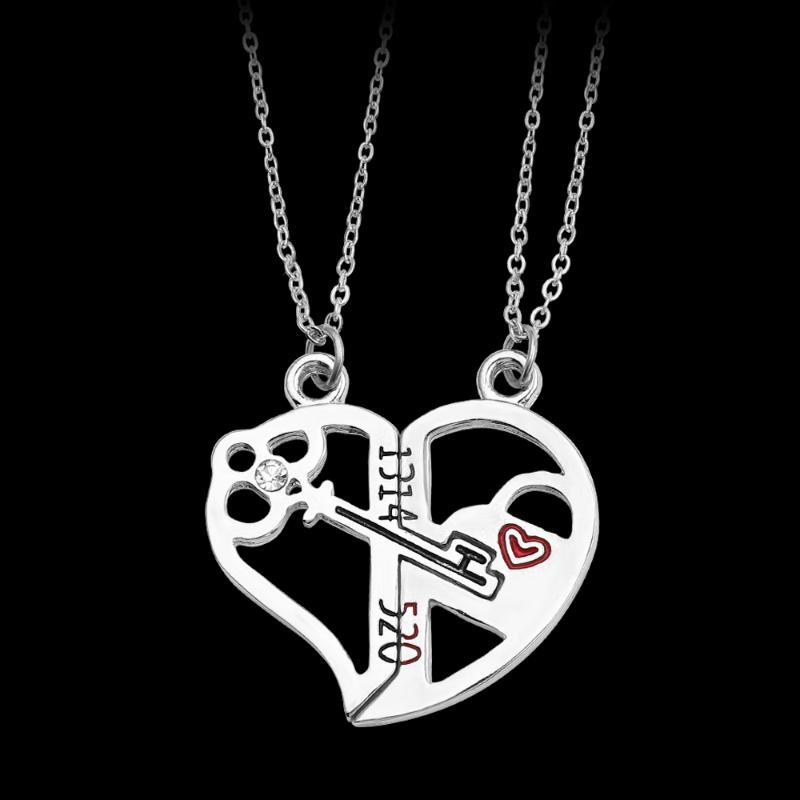 

Ladies Keychain Heart Necklace Ladies Pendant Couple Necklace Friendship Anniversary Valentine's Day Gift Wholesale
