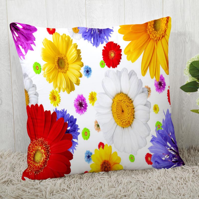 

Custom Pillow Cases Gerberas Closeup Square Pillowcase Christmas Zippered Pillow Cover 40*40cm,45*45cm(One Side), Pillowcase 9