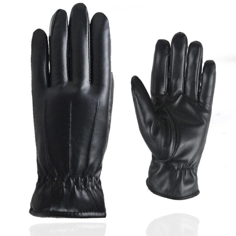 

Women Black Gloves Winter Gloves solid Plus Velvet Thickening With Warm Dual Lining Guantes Mujer Invierno #4B23