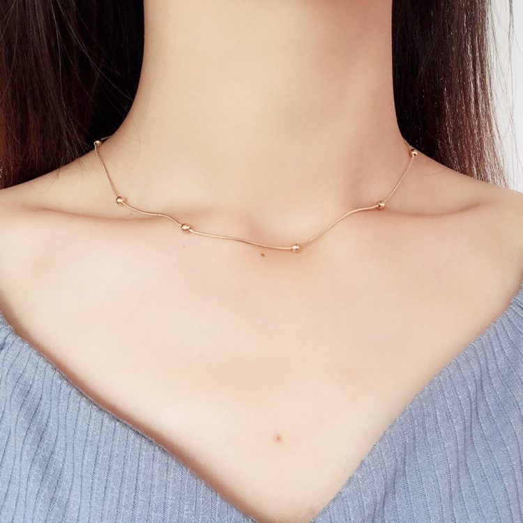 

YUN RUO 2020 New Arrival Rose Gold Color Snake Chain Necklace Fashion Titanium Steel Jewelry Woman Never Fade Free Shipping 2020
