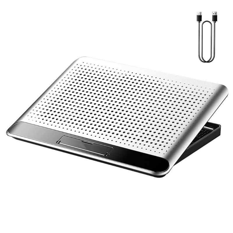 

Laptop Aluminum Alloy 6 Gear Adjustable Radiator Support Silent Portable Cooler K1AB