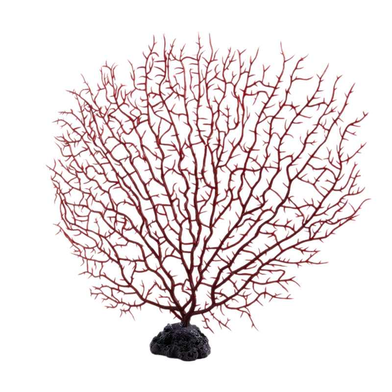 

9" Height Red Plastic Coral Decoration for Aquarium Fish Tank
