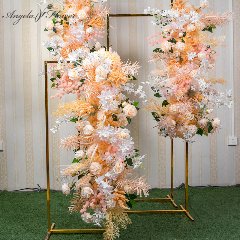 

50/100 rose pompom pink simulation flower row DIY wedding backdrop arch decor flower arrangement party window wall scene layout, Blue