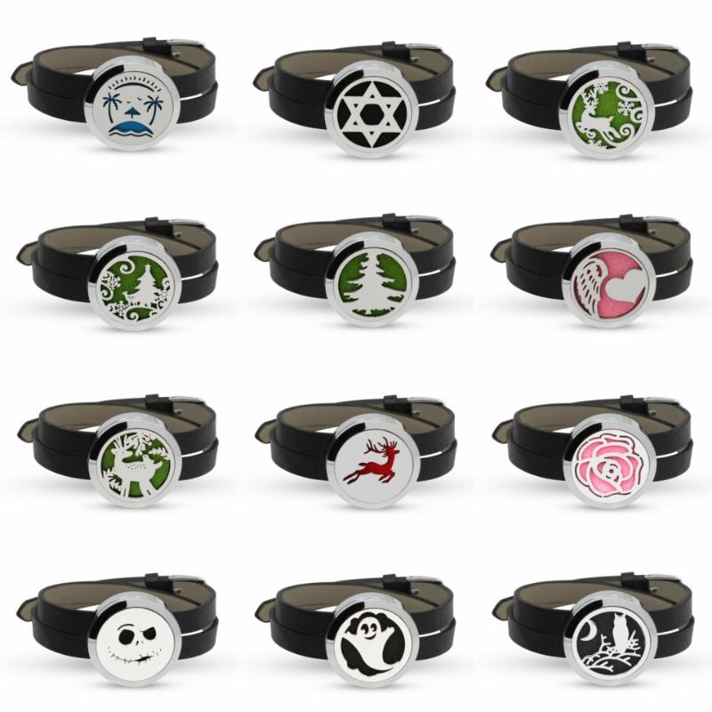 

Multiple options Rose Stainless Steel Aroma Locket diffuser Bracelet Magnetic Diffuser locket slide Perfume bangle 10 Pad