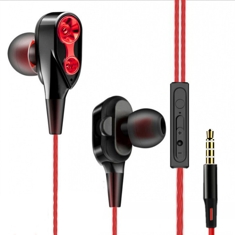 

Headset Ring Running Subwoofer Sport Wired Type C Aac 4 Line 20 - 20000hz Dynamic 2020 Popular In Ear Double Speakers