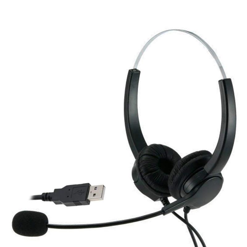 

Call Center Headset Headphone Over-the-Head with Mic Easily Carrying USB Wired Offical Telephone Lightweight Earphone Part