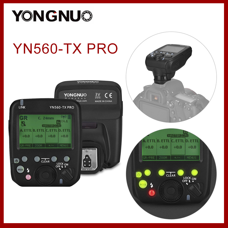 

YONGNUO YN560-TX PRO Wireless Transmitter for Camera YN862 YN968 YN200 YN560 Speedlite YN560 TX PRO 2.4G Flash Trigger