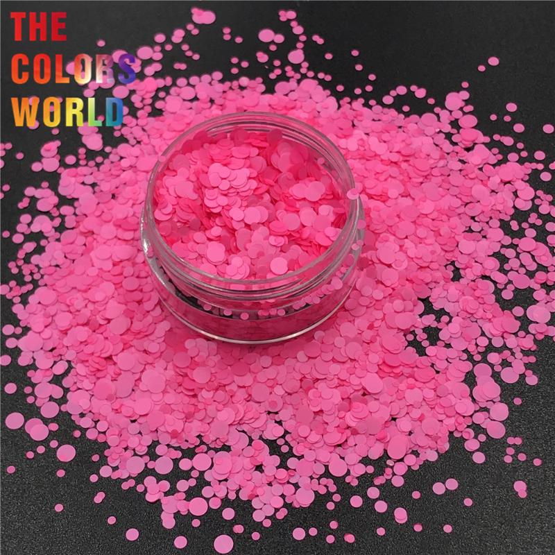 

TCT-293 Round Dot Shape Neon Bright Matte Colors Nails Glitter Nails Art Decoration Body Glitter Makeup Face Paint Festival DIY