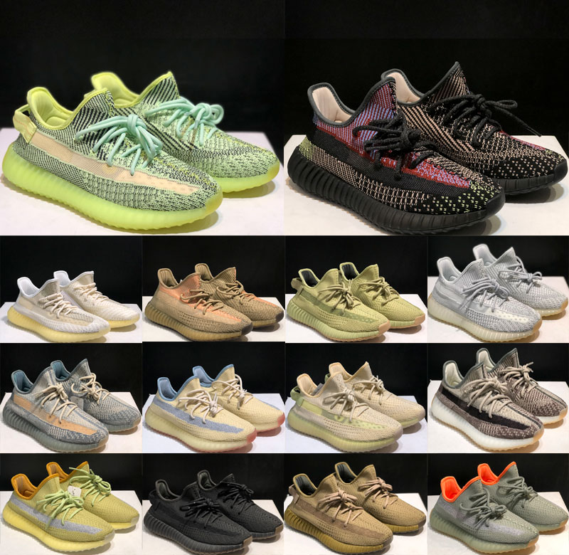 

TOP Quality 2020 Kanye West Men Women Running Shoes Zebra Cinder Tail Light Reflective Israfil Asriel Linen Trainers sneakers, 16