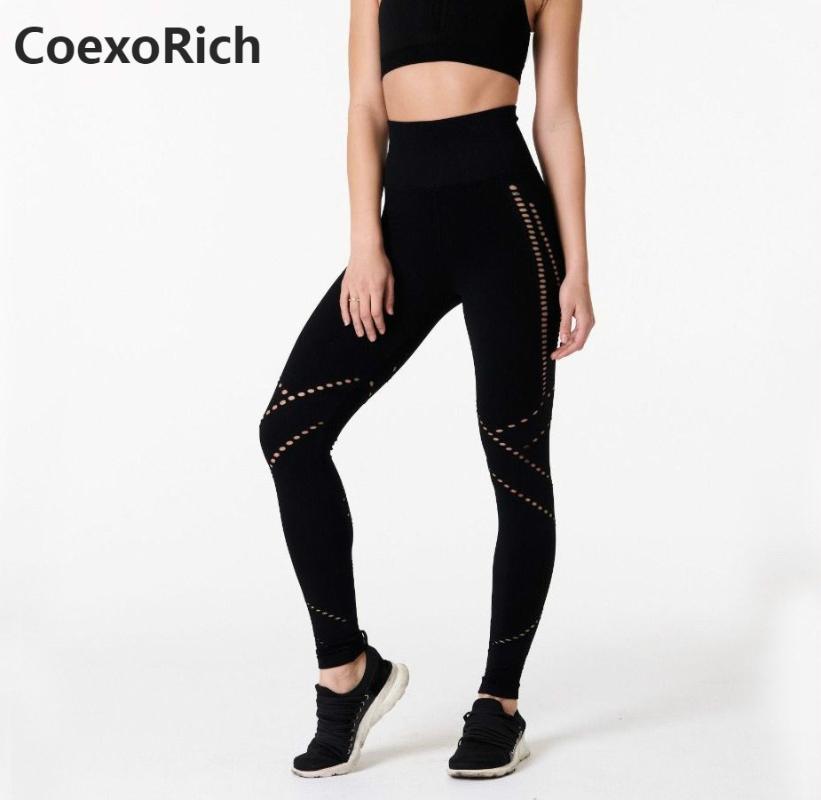 

Women High Waist Workout Gym Yoga Sport Leggings Fitness Legging Energy Seamless Sports Running Tights Woman Hollow Long Pants, Pt0203 black pants