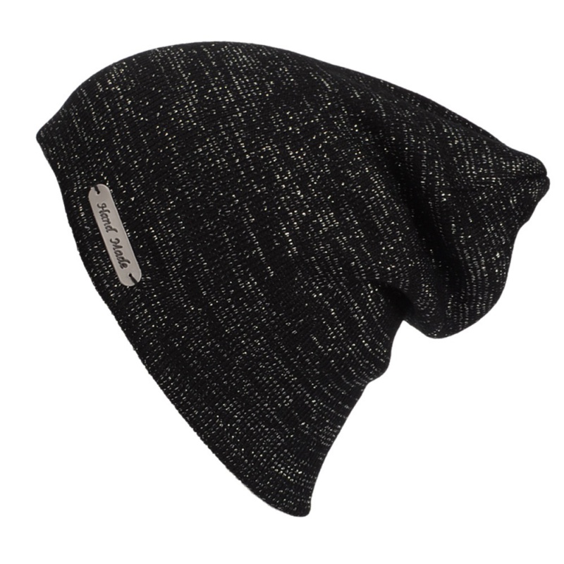 

Autumn Winter Women Men Knitted Hat Soft Anti-sweat Breathable Lover Cap Solid Color Folding