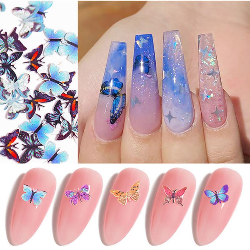 

Art Holographic Glitter Butterfly Nail Sequins 3D Nail Decoration DIY accesoires Fashion Art Ongles
