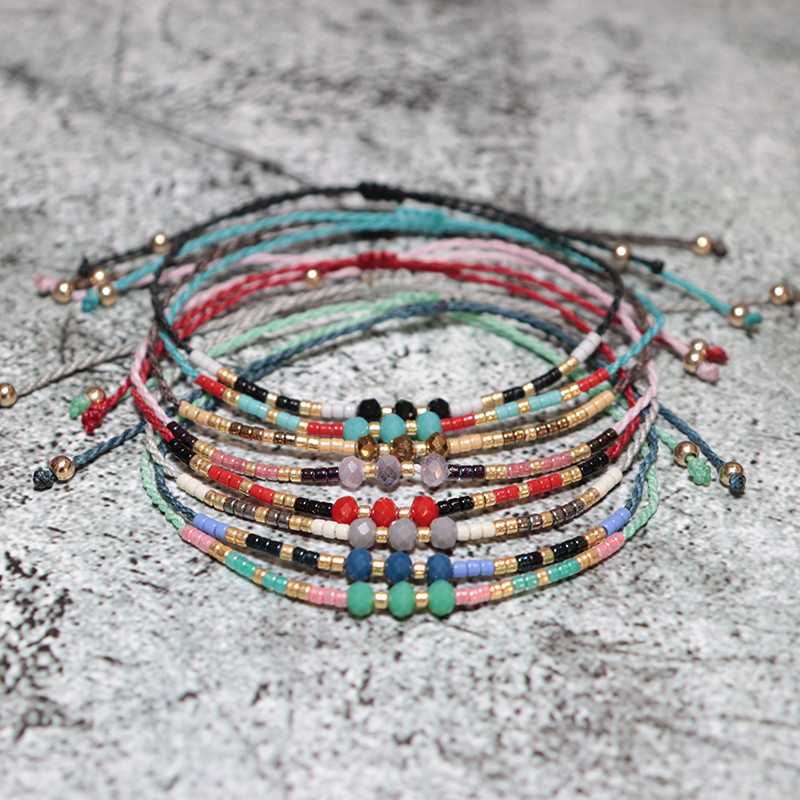 

Fashion Hand Braided Small Seed Beads Miyuki Bracelet Cute Women Girls Handmade Braclet For BFF Armband Lucky Jewelry Pulseira