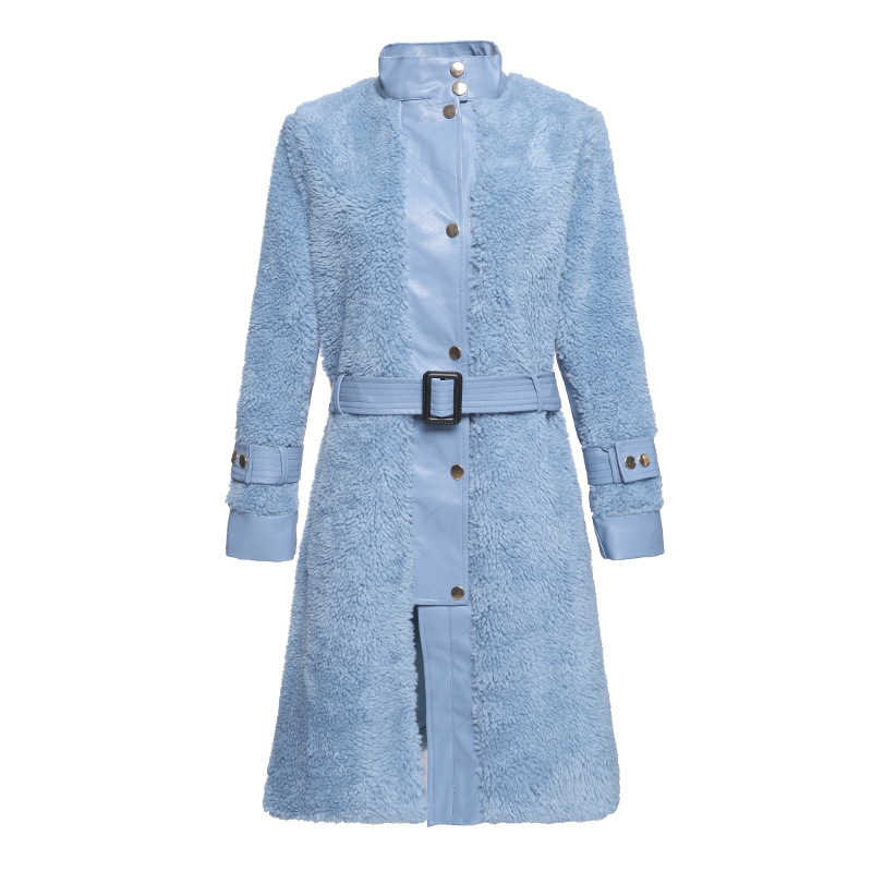 

2020 Autumn and Winter New Sheep Shear Fur Coat Long Wool One Leather Coat Woman Leather Jacket With Fur Natural Color, White