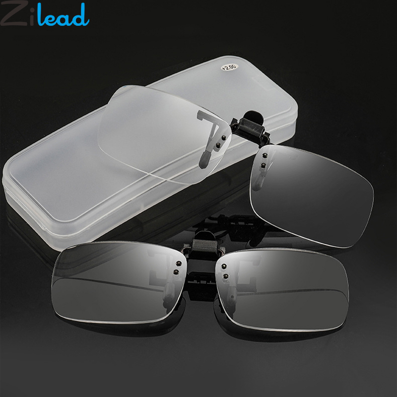 

Zilead Anti Blue Light Lens Clip On Reading Glasses Flip Frameless Presbyopia Eyeglases Hyperopia Eyewear With Case+1.0 to+3.0