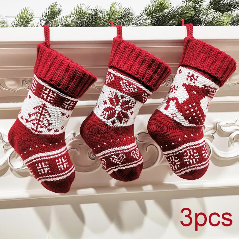 

Christmas Tree Hanging Christmas Stockings Xmas Decor Santa Stocking Sock Gift Candy Bags Lovely Gift Bag for Children new