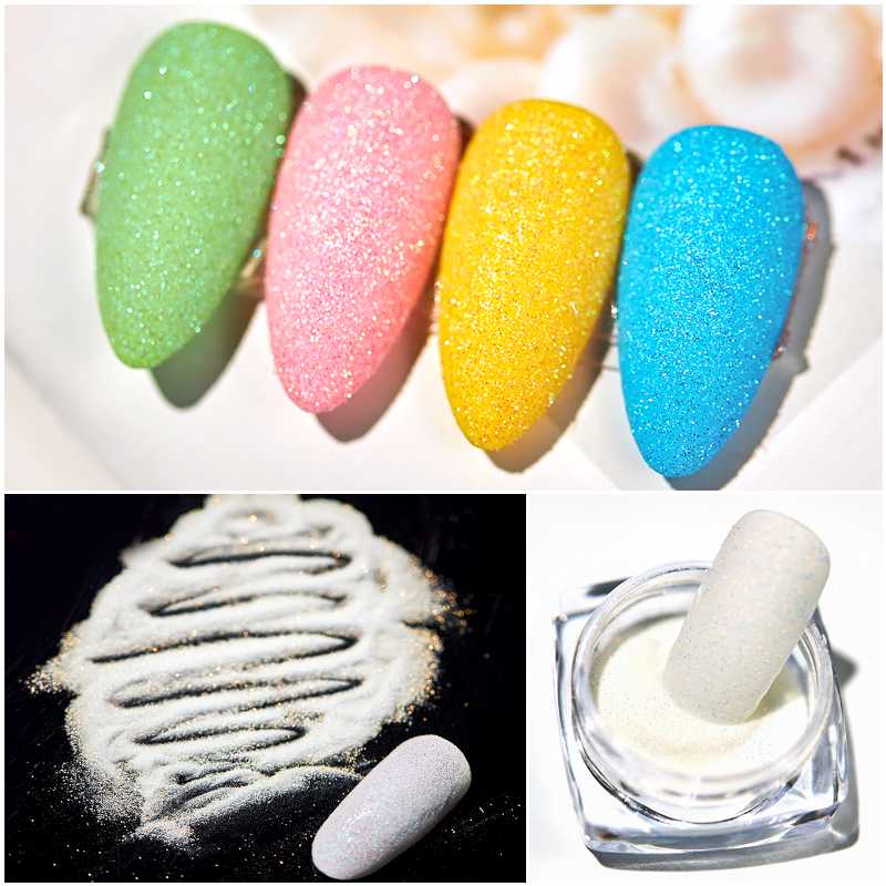 

MEET ACROSS Mermaid Nail Glitter Powder Woolen Sugar Starlight Effect Chrome Nail Polish Design Glitter DIY Pigment Powder