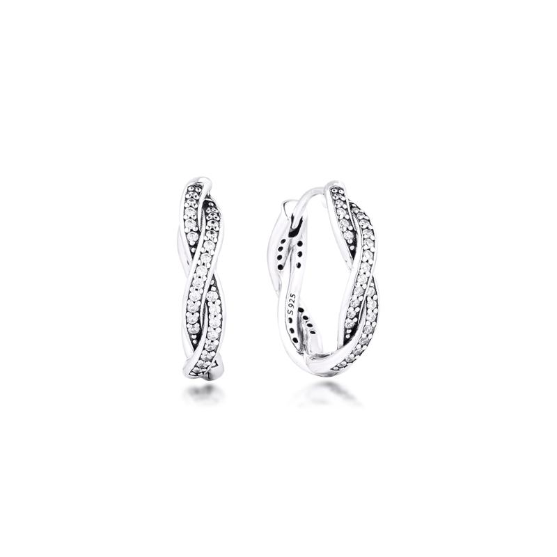 

Earrings for women Twist of Fate Hoop Earring Pendientes Kolczyki Aretes de Mujer Brincos 925 Sterling Silver Jewelry Oorbellen