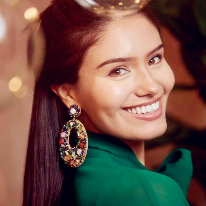 

Women Fashion Mutlicolors Rhinestone Water Drop Dangle Earrings Jewelry Bohemia Girl's Party Big Statement Earrings Accessories