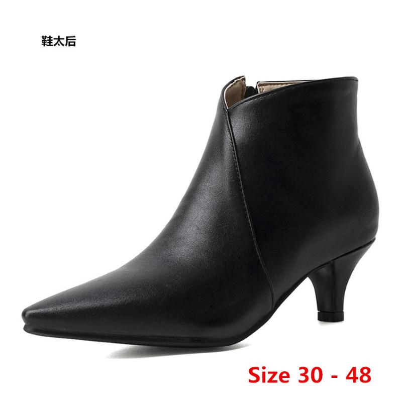 

Winter Spring Autumn High Heel Ankle Boots Women Short Boots Woman Shoes Botas Muje Small Big Size 30 - 48, Yellow