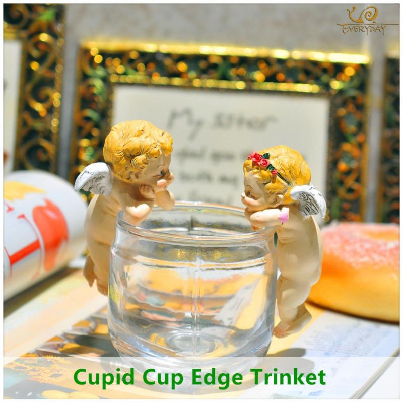 

Everyday Collection Creative Flowerpot edge Decoration Cup Trinket Miniature Lovers Angel Cupid figurine Valentine's Day Gifts