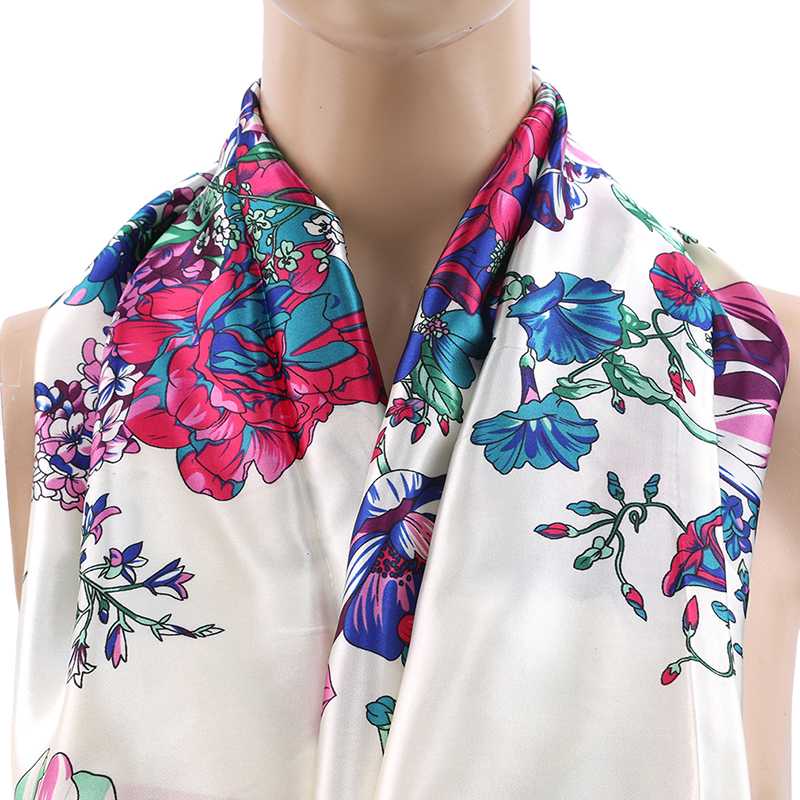 

Scarf Women Scarf Tree Neckerchief Silk Bandana Foulard Animal Small Square Silk Gift For Lady