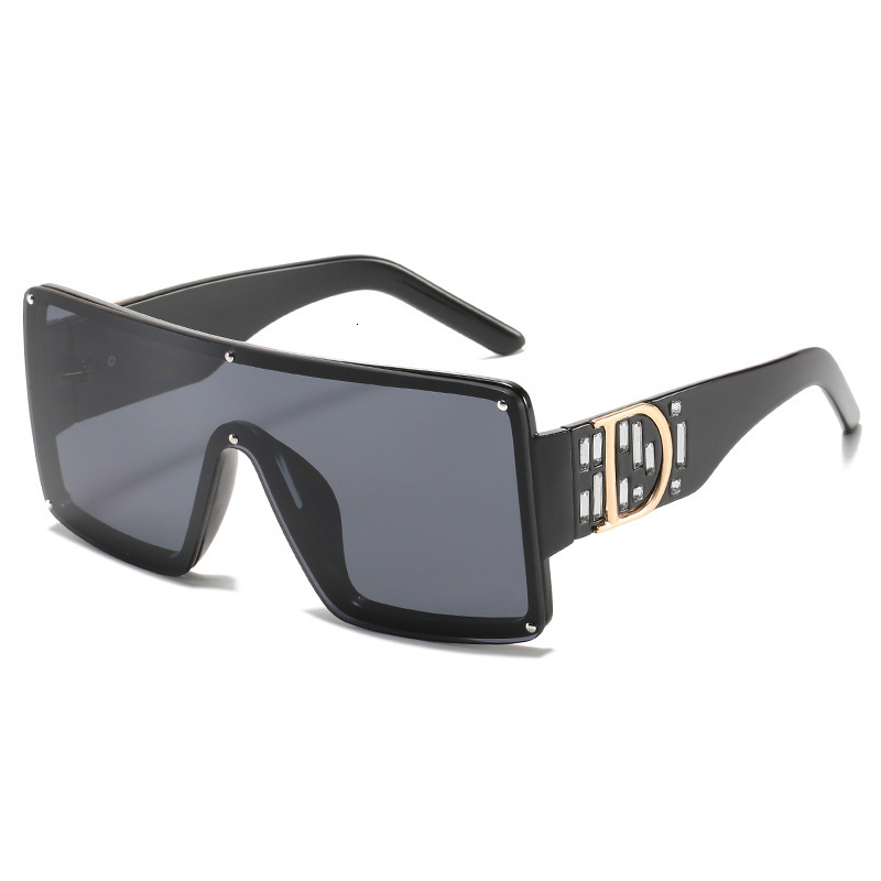 

2020 New Luxury Big Square Sunglasses Women Brand Designer Retro Sun Glasses for Female Oversized Shades Uv400 Zonnebril Dames, White;black