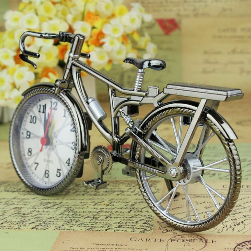 

1Pcs Retro Bicycle Clock Design Cool Style Clock Creative Home Office Table Vintage Iron Big Watch Decor Gift Dropshipping