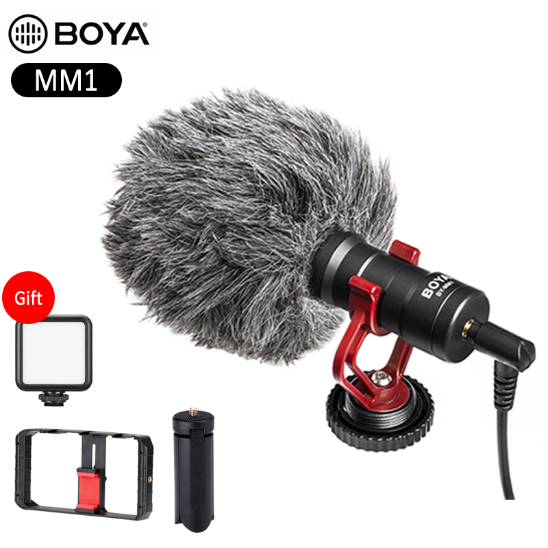 

BOYA BY-MM1 Video Recording smartphone microphone for Android mobile phone DJI Osmo Pocket DSLR Camera Youtube Mic