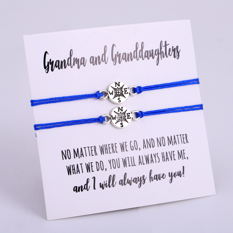 

A Set Grandma and Granddaughters Compass Bracelets Aunt Nieces Mother Daughters Women Jewelry Christmas Gift Drop Shipping