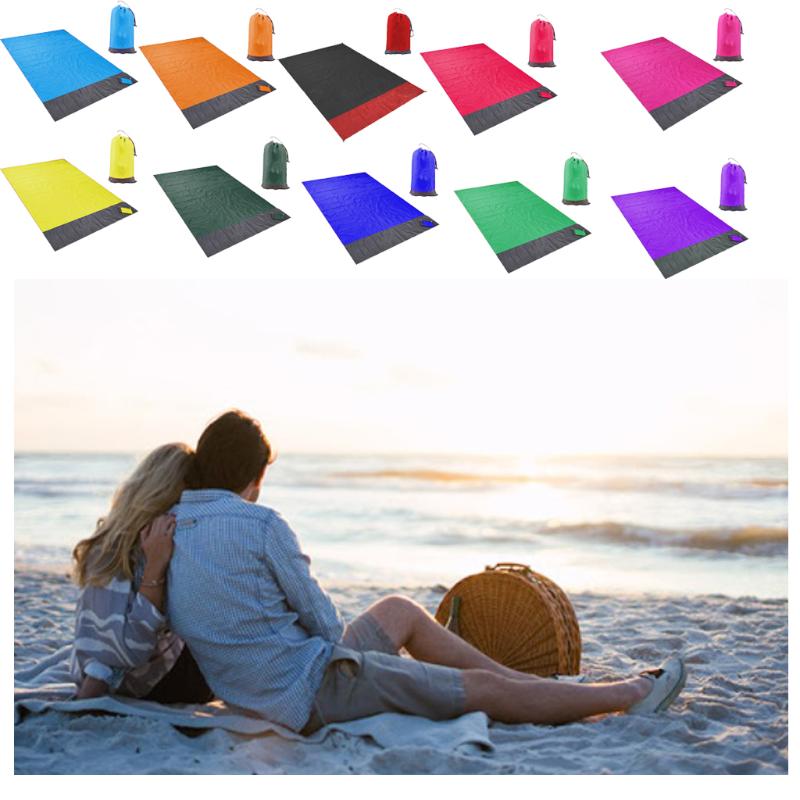 

55x78in Pocket Picnic Blanket Beach Camping Festival Travel Waterproof Mat Pad Waterproof Hiking Tent Sleeping Mat