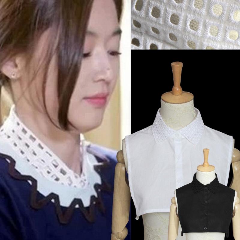 

Classic Cotton Hollow Female Shirt False Collar From The Stars of Your Similar Section Collar Decoration